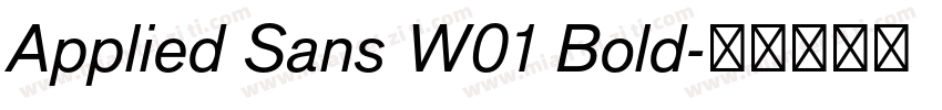 Applied Sans W01 Bold字体转换